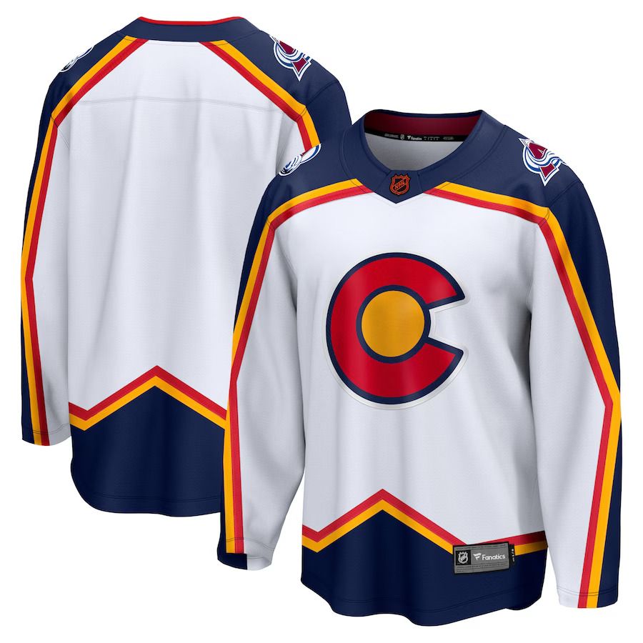 Men Colorado Avalanche Fanatics Branded White Special Edition Breakaway Blank NHL Jersey->colorado avalanche->NHL Jersey